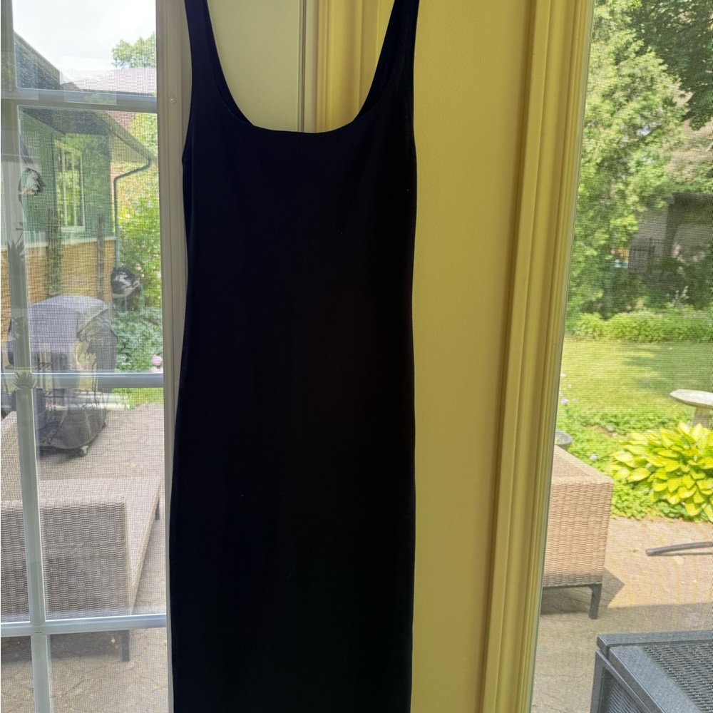 Zara Navy Midi Bodycon Dress